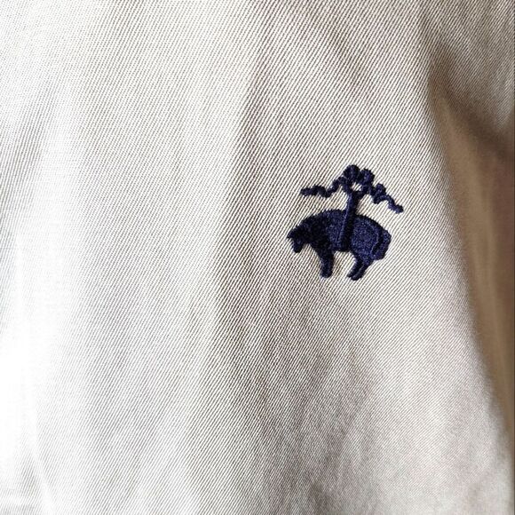 Brooks Brothers 346 Sheep Logo Basic Cotton Jacket Khaki Mens Size L - Picture 3 of 7